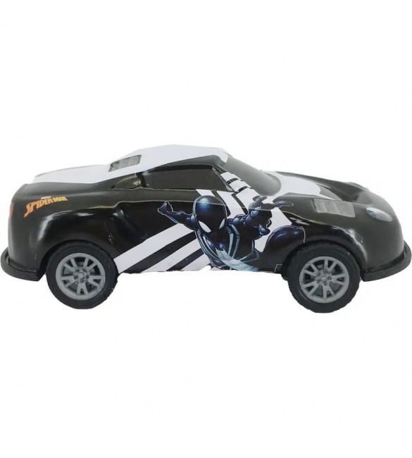 Carrinho spider Man com Fricção de metal Hero Machine Candide